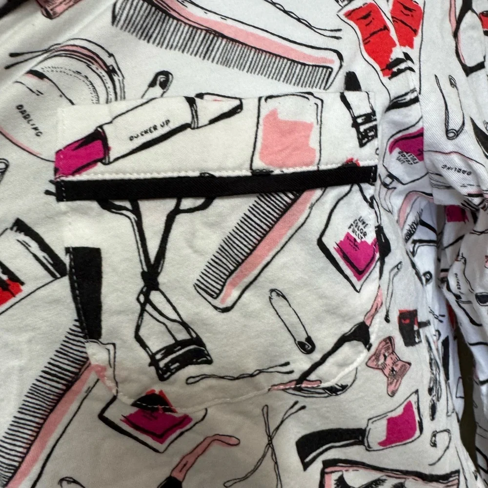 Kate Spade Dream A Little Dream Makeup Pajama Top Size M‎